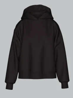 Hoodie mit großem Rückenprint Schwarz