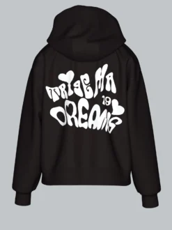 Hoodie mit großem Rückenprint Schwarz