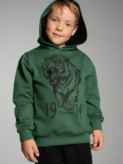 Hoodie mit großem Tiger-Printmotiv Efeu