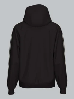 Hoodie mit Kontraststreifen Schwarz