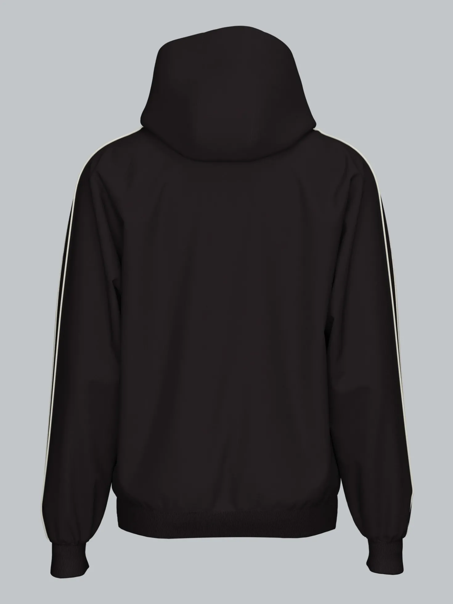 Hoodie mit Kontraststreifen Schwarz