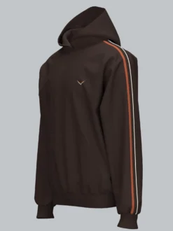 Hoodie mit Kontraststreifen Mocca