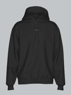 Hoodie mit modischem Logo-Weblabel Schwarz