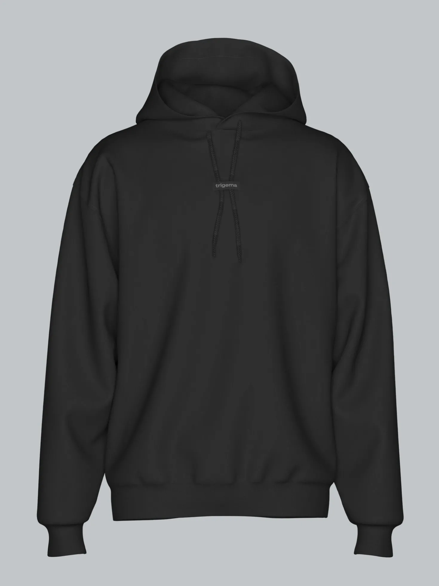 Hoodie mit modischem Logo-Weblabel Schwarz