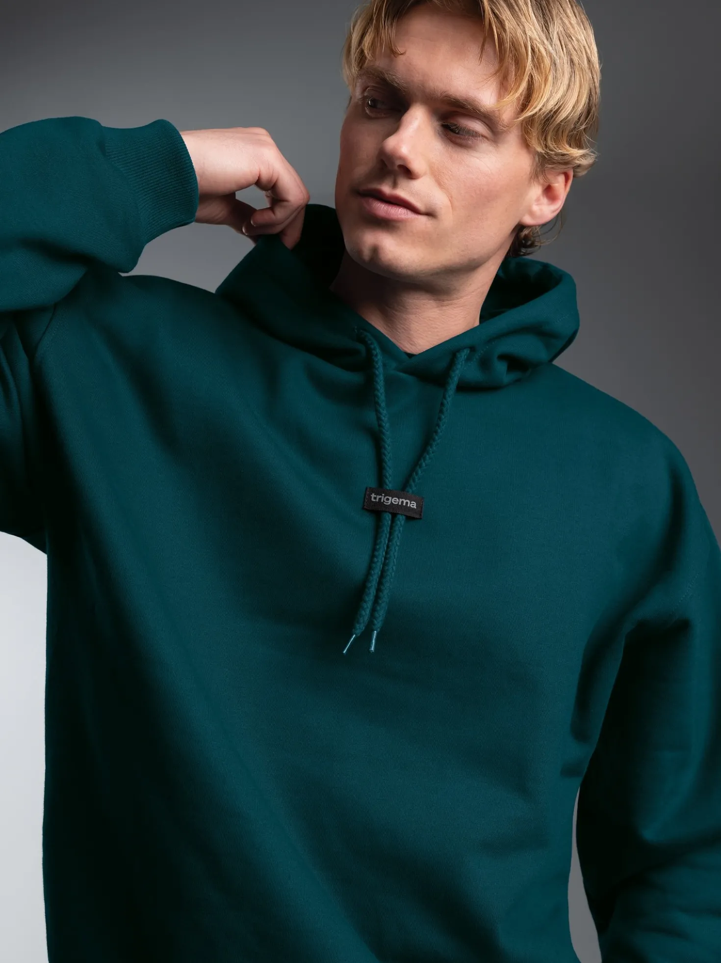 Hoodie mit modischem Logo-Weblabel Saphir