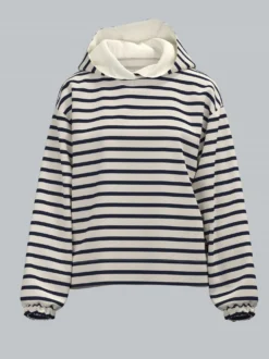 Hoodie mit Ringelmuster Natur
