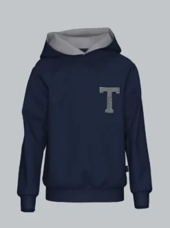 Hoodie mit trigema Moos-Patch Navy