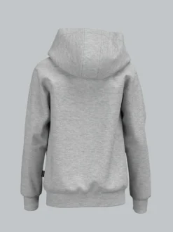 Hoodie mit trigema Moos-Patch Grau-melange