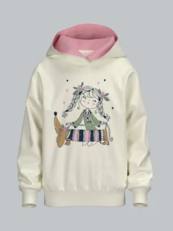Hoodie mit verspieltem Dackelmotiv Natur