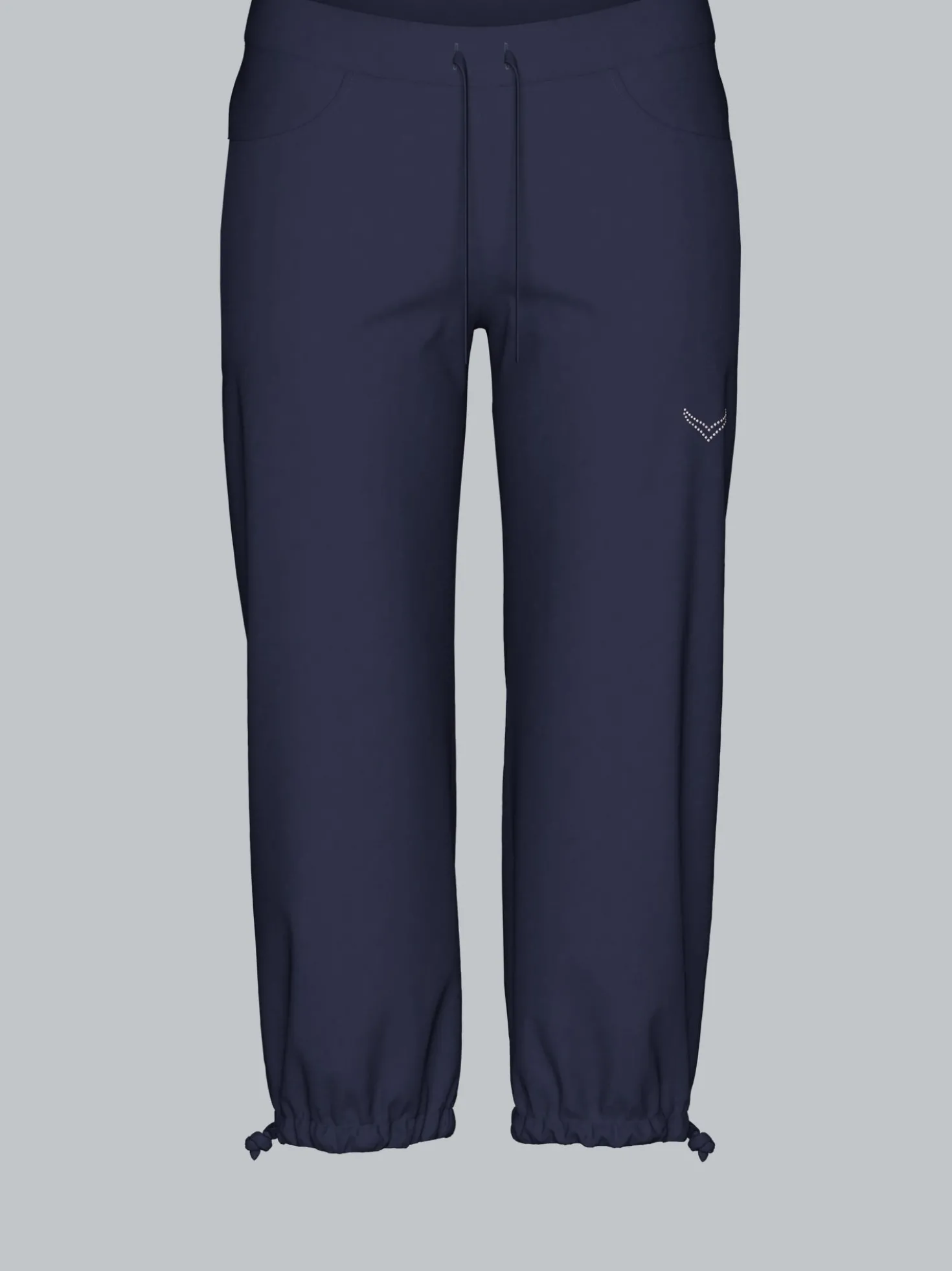 ¾ Hose mit Kristallsteinen Navy