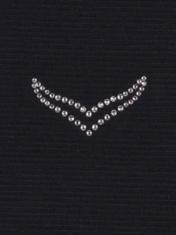 Jacke mit funkelnden Strass-Steinen Schwarz