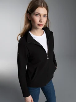 Jacke mit funkelnden Strass-Steinen Schwarz
