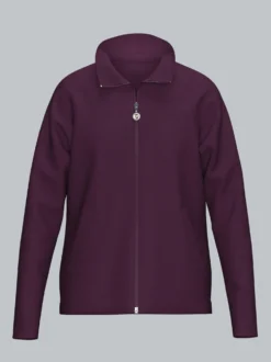 Jacke mit funkelnden Strass-Steinen Aubergine
