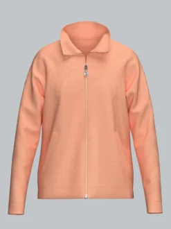 Jacke mit funkelnden Strass-Steinen Apricot