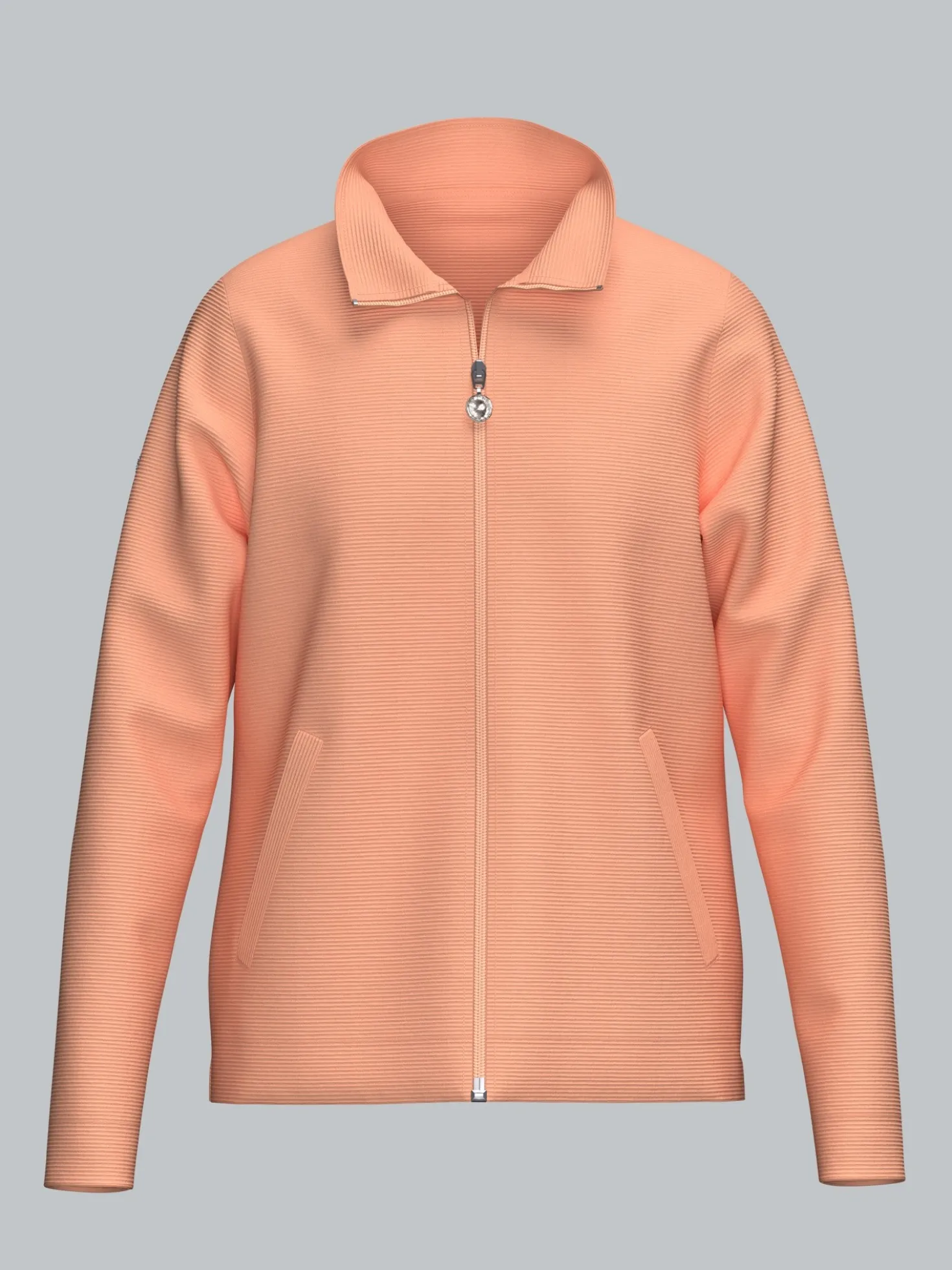 Jacke mit funkelnden Strass-Steinen Apricot