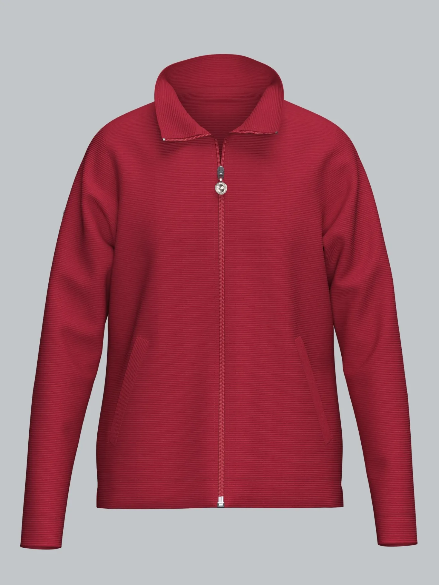 Jacke mit funkelnden Strass-Steinen Rubin