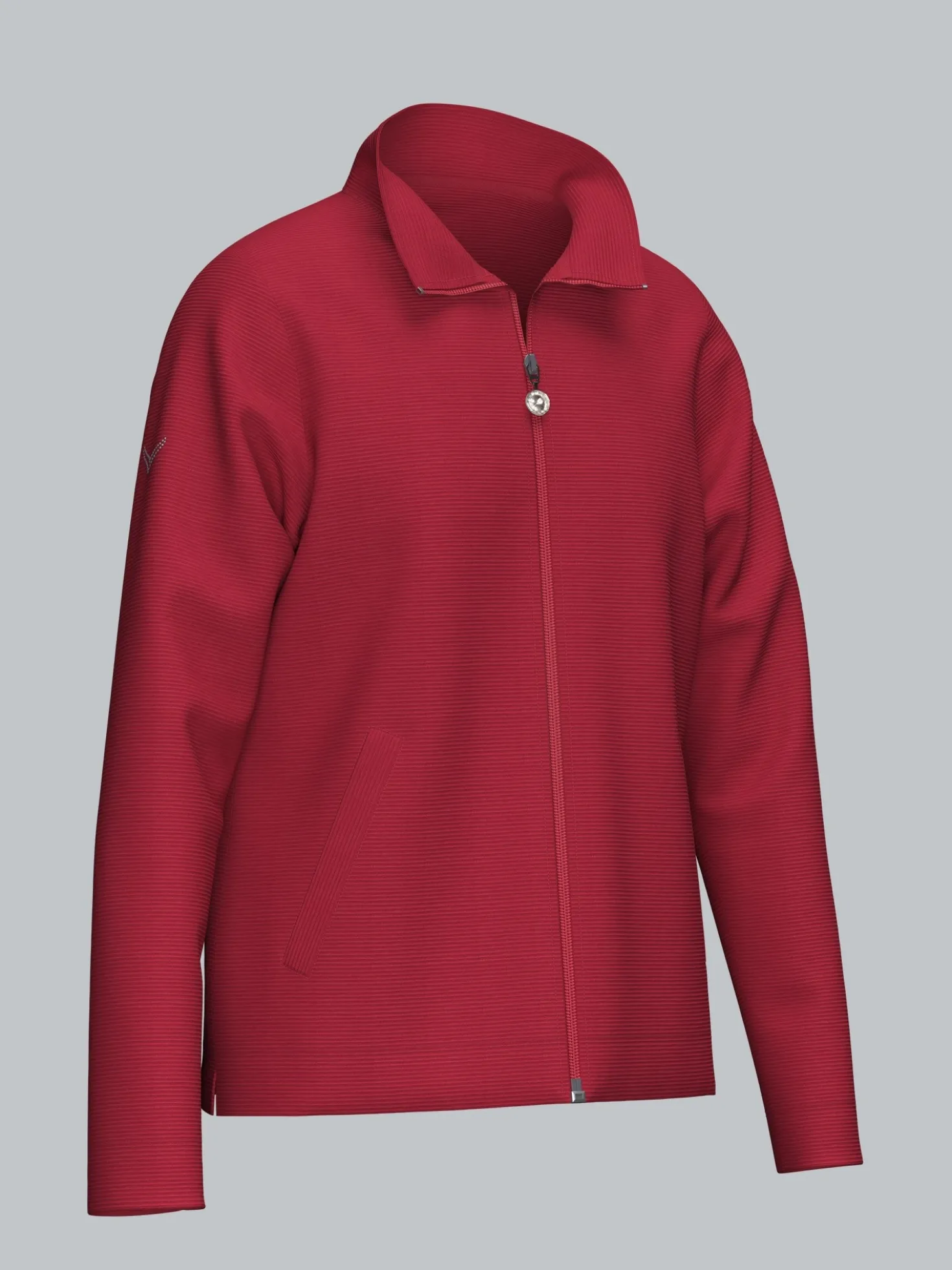 Jacke mit funkelnden Strass-Steinen Rubin