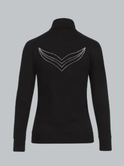 Jacke mit Kristallsteinen Schwarz