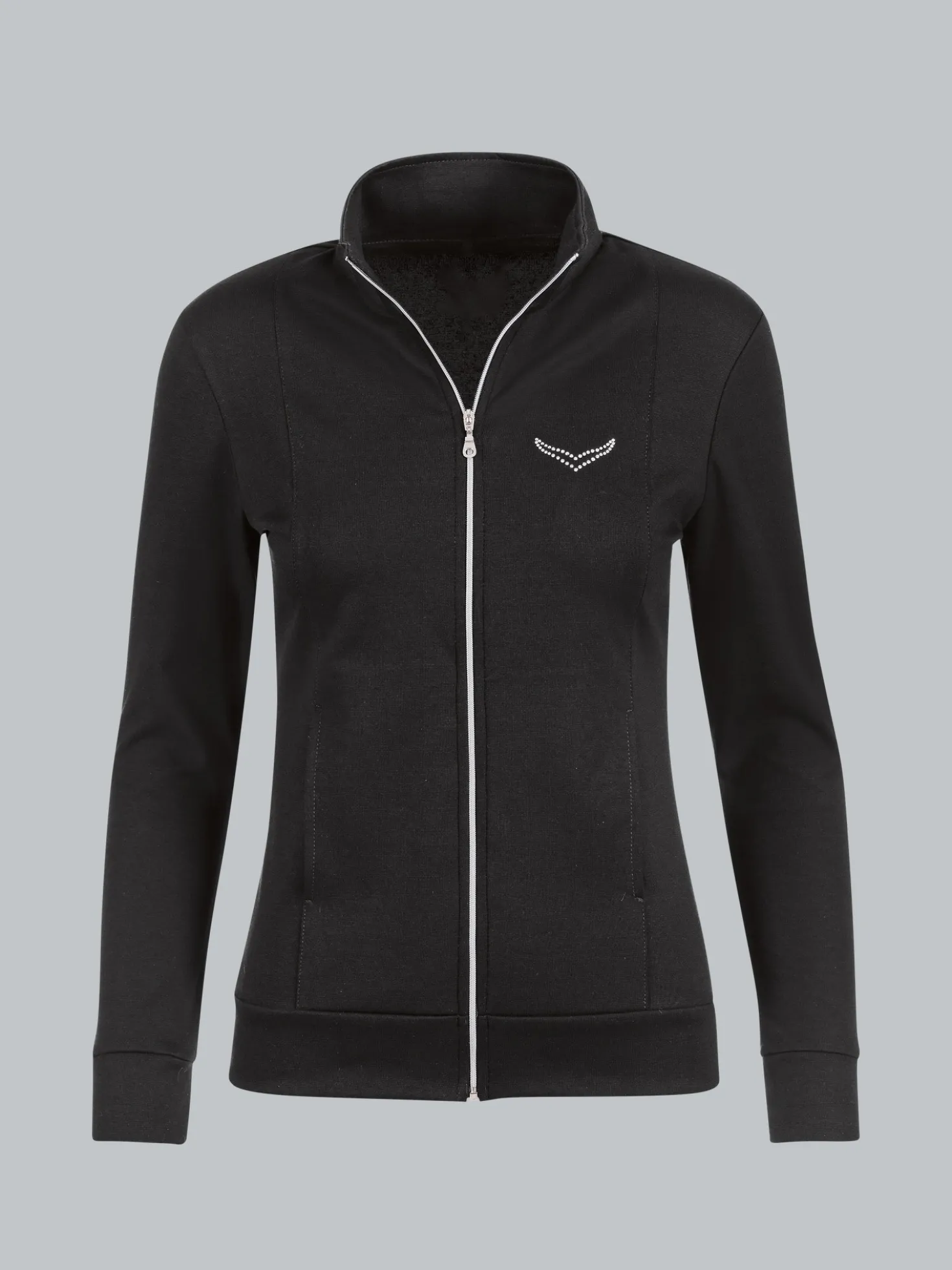 Jacke mit Kristallsteinen Schwarz