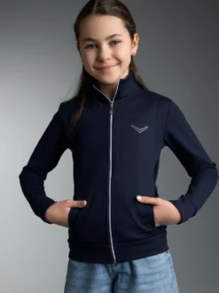 Jacke veredelt mit Kristallsteinen Navy