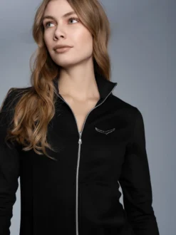 Jacke veredelt mit Kristallsteinen Schwarz