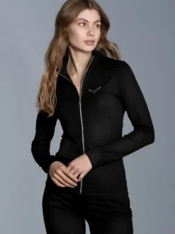 Jacke veredelt mit Kristallsteinen Schwarz