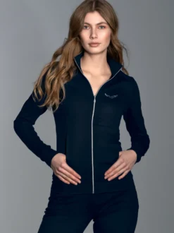 Jacke veredelt mit Kristallsteinen Navy