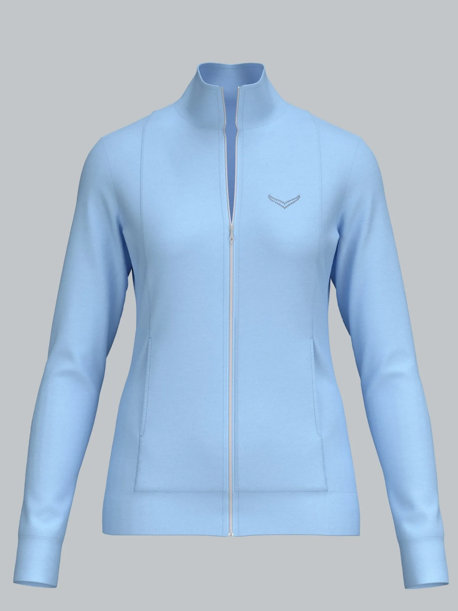 Jacke veredelt mit Kristallsteinen Iceblue-melange