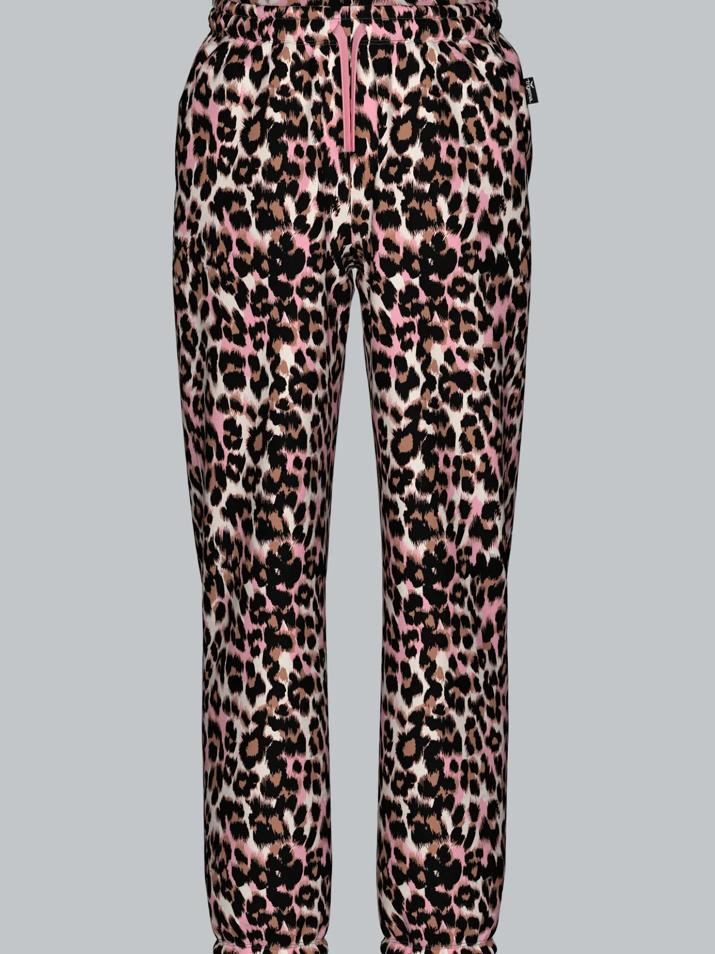 Jogginghose mit Allover-Leo-Print Lilie