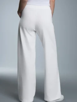 Jogginghose mit hohem Bund Weiss