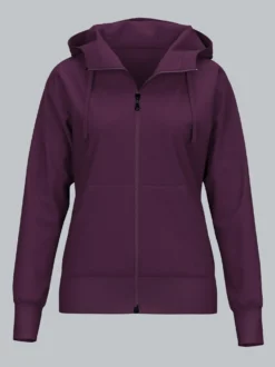 Kapuzenjacke Aubergine