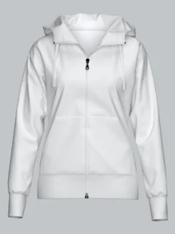 Kapuzenjacke Weiss
