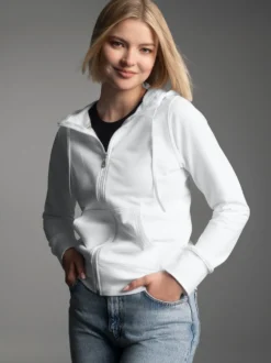 Kapuzenjacke Weiss