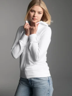 Kapuzenjacke Weiss