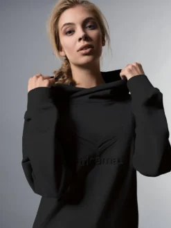 Kapuzenpullover mit großem 3D-Motiv Schwarz