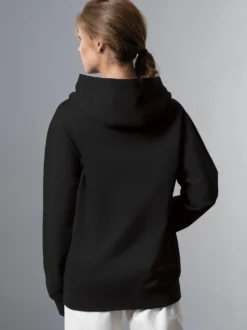 Kapuzenpullover mit großem 3D-Motiv Schwarz