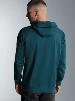 Kapuzenpullover mit großem 3D-Motiv Petrol