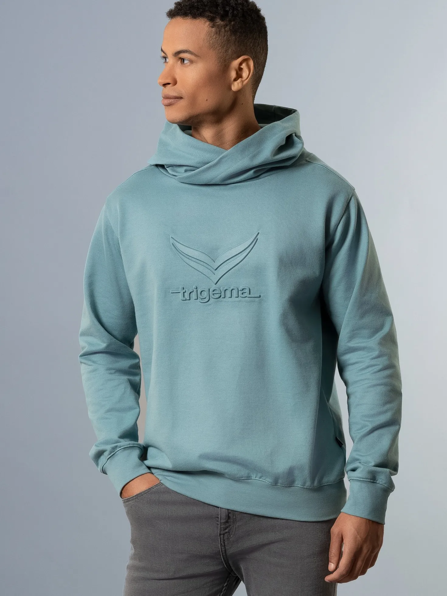 Kapuzenpullover mit großem 3D-Motiv Seegras