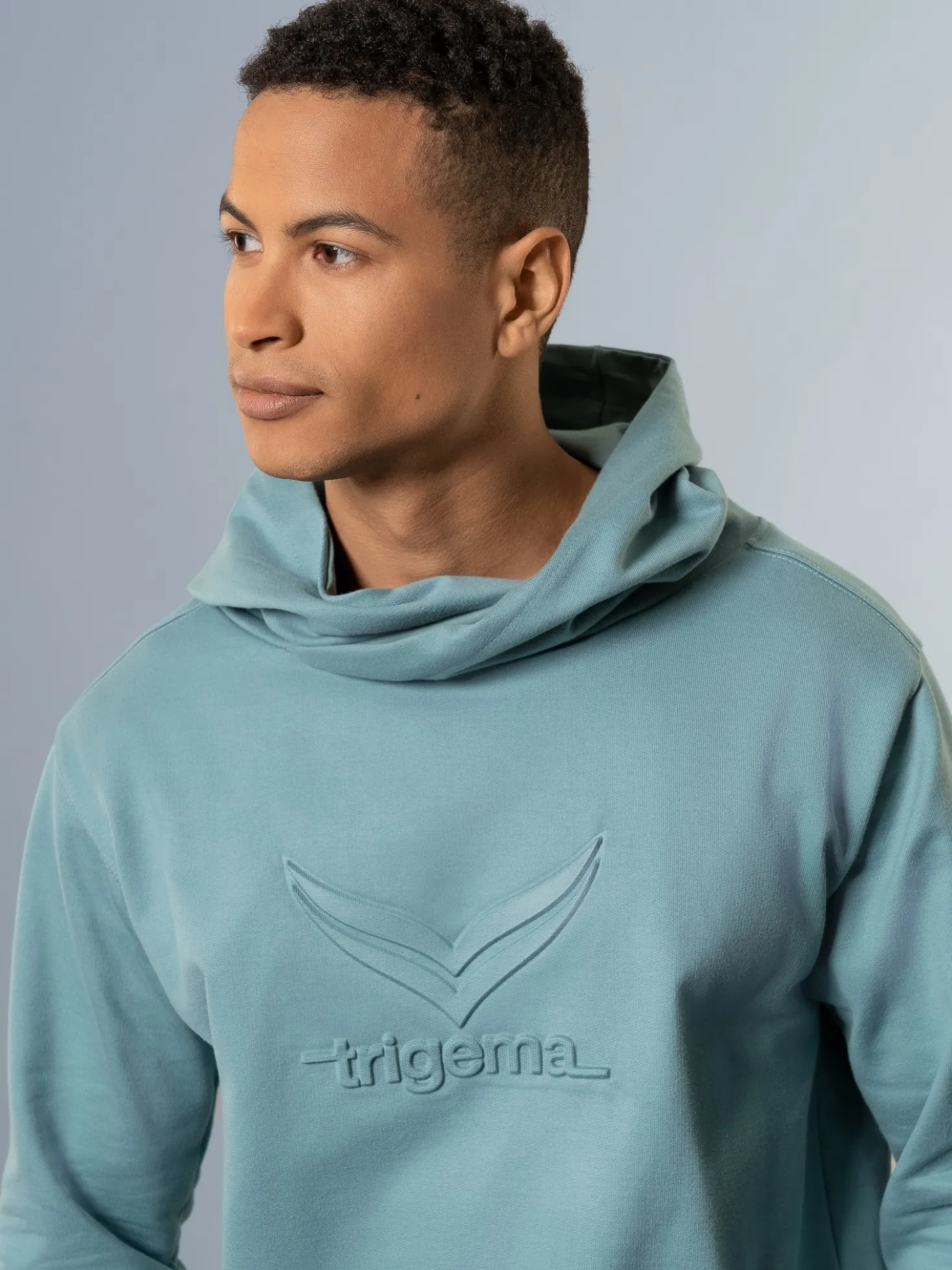 Kapuzenpullover mit großem 3D-Motiv Seegras