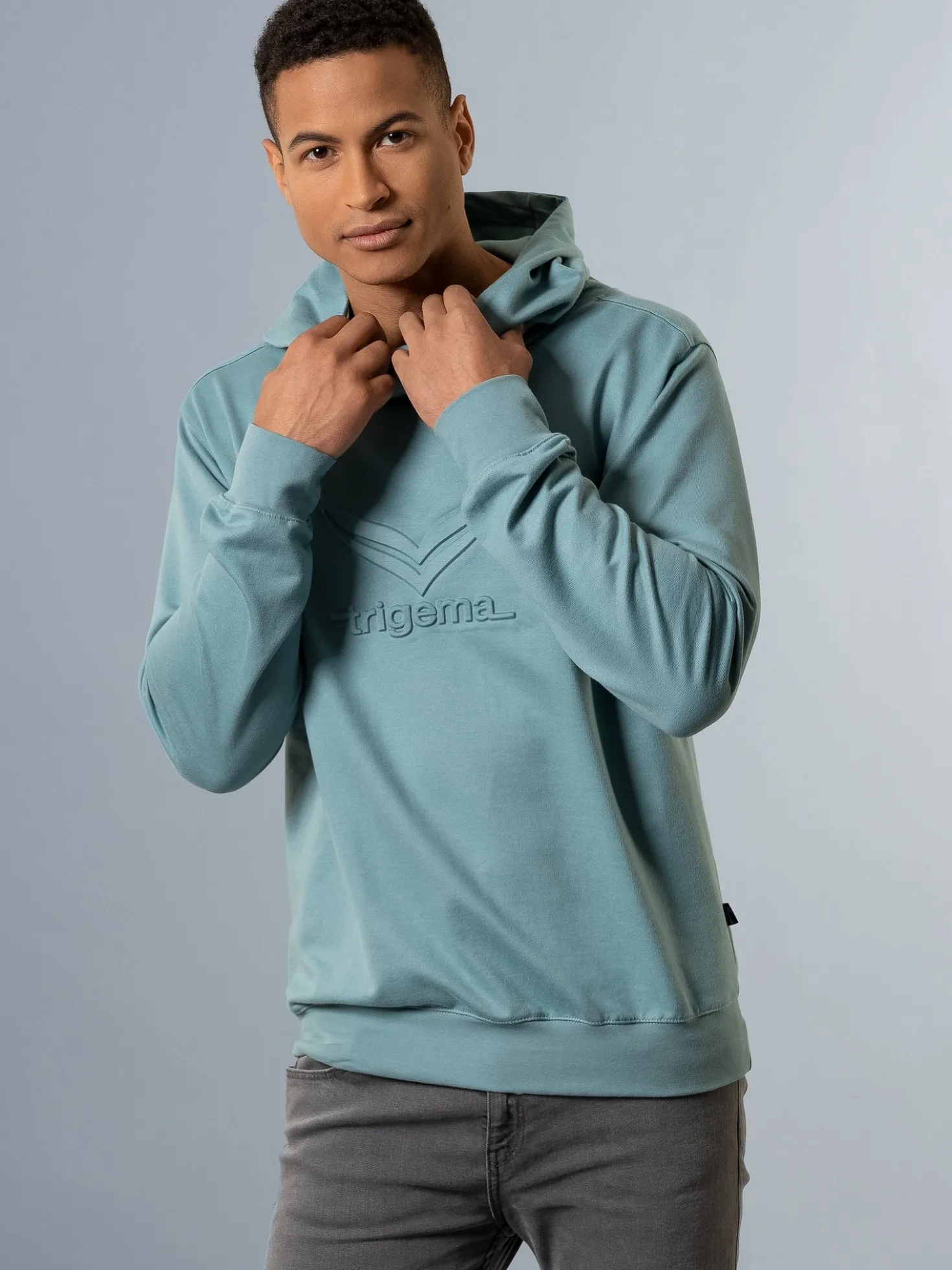 Kapuzenpullover mit großem 3D-Motiv Seegras