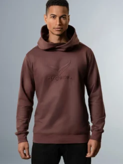 Kapuzenpullover mit großem 3D-Motiv Kastanie