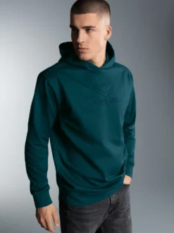 Kapuzenpullover mit großem 3D-Motiv Saphir