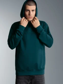 Kapuzenpullover mit großem 3D-Motiv Saphir