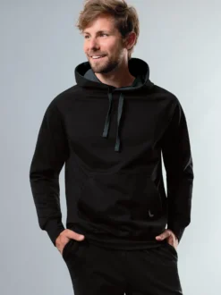 Kapuzensweatshirt aus Biobaumwolle Schwarz