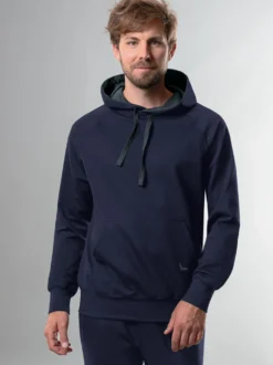 Kapuzensweatshirt aus Biobaumwolle Navy