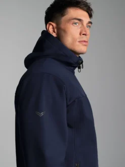 Klassische Softshell–Kapuzenjacke Navy