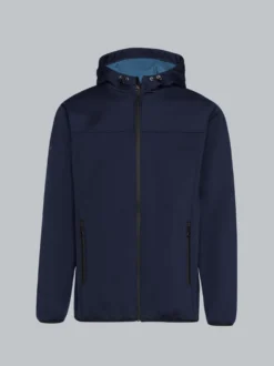 Klassische Softshell–Kapuzenjacke Navy