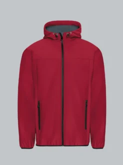 Klassische Softshell–Kapuzenjacke Rubin