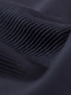 Knielanges Kleid mit langen Ärmeln Schwarz