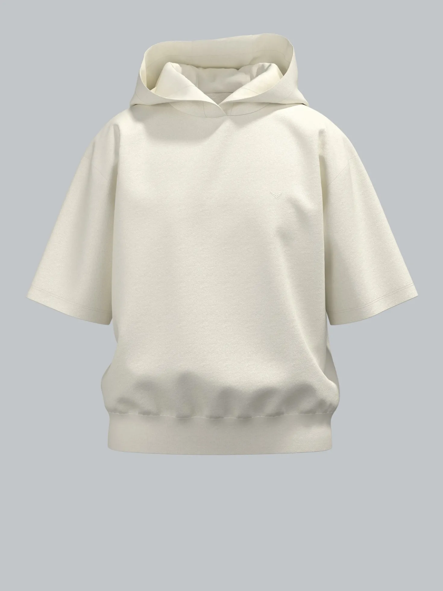 Kurzarm Hoodie Natur